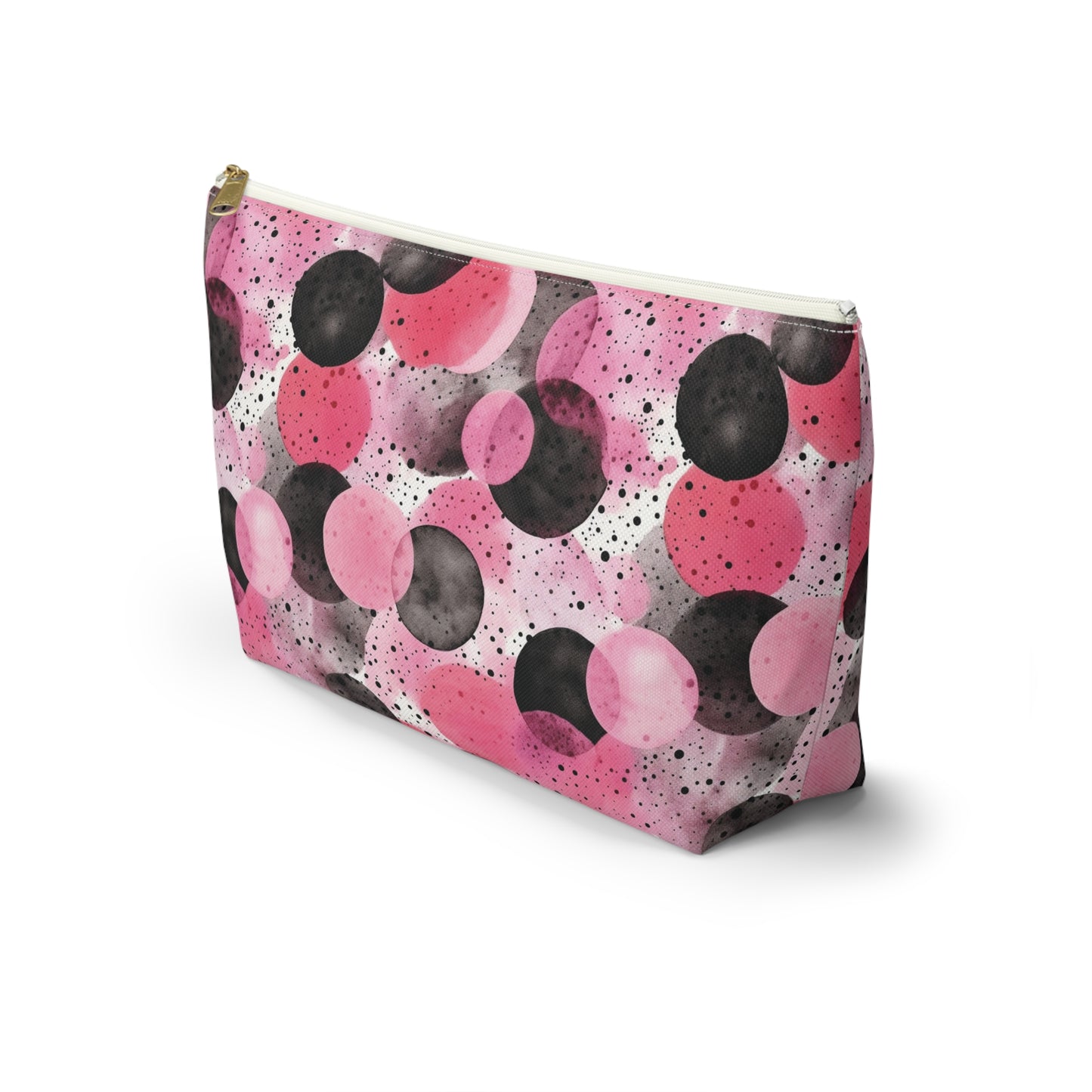 Pink Black Bubbles - Accessory Pouch