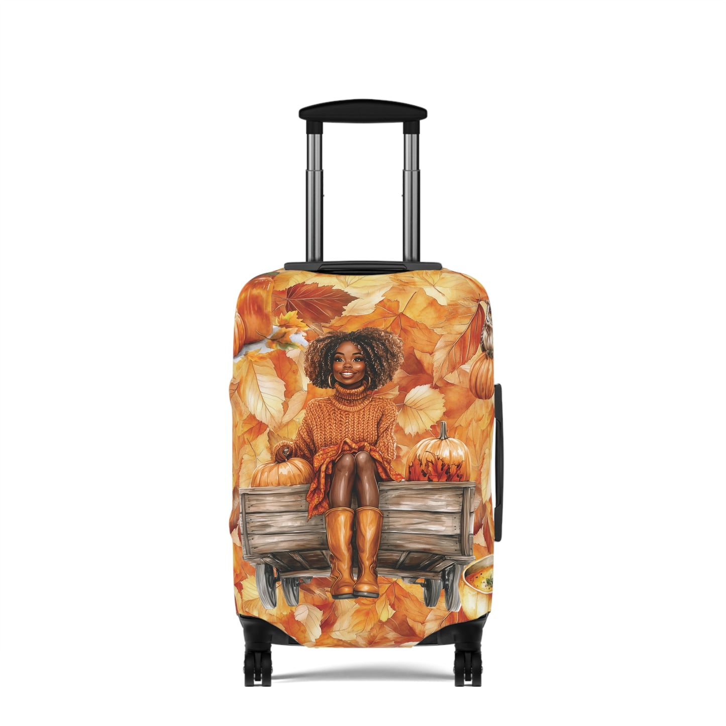 Black Women Pumpkin Harvest - Luggage Cover