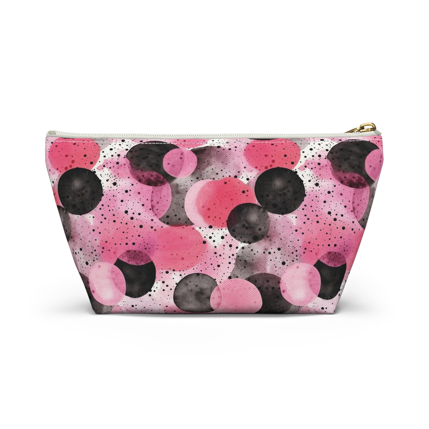 Pink Black Bubbles - Accessory Pouch