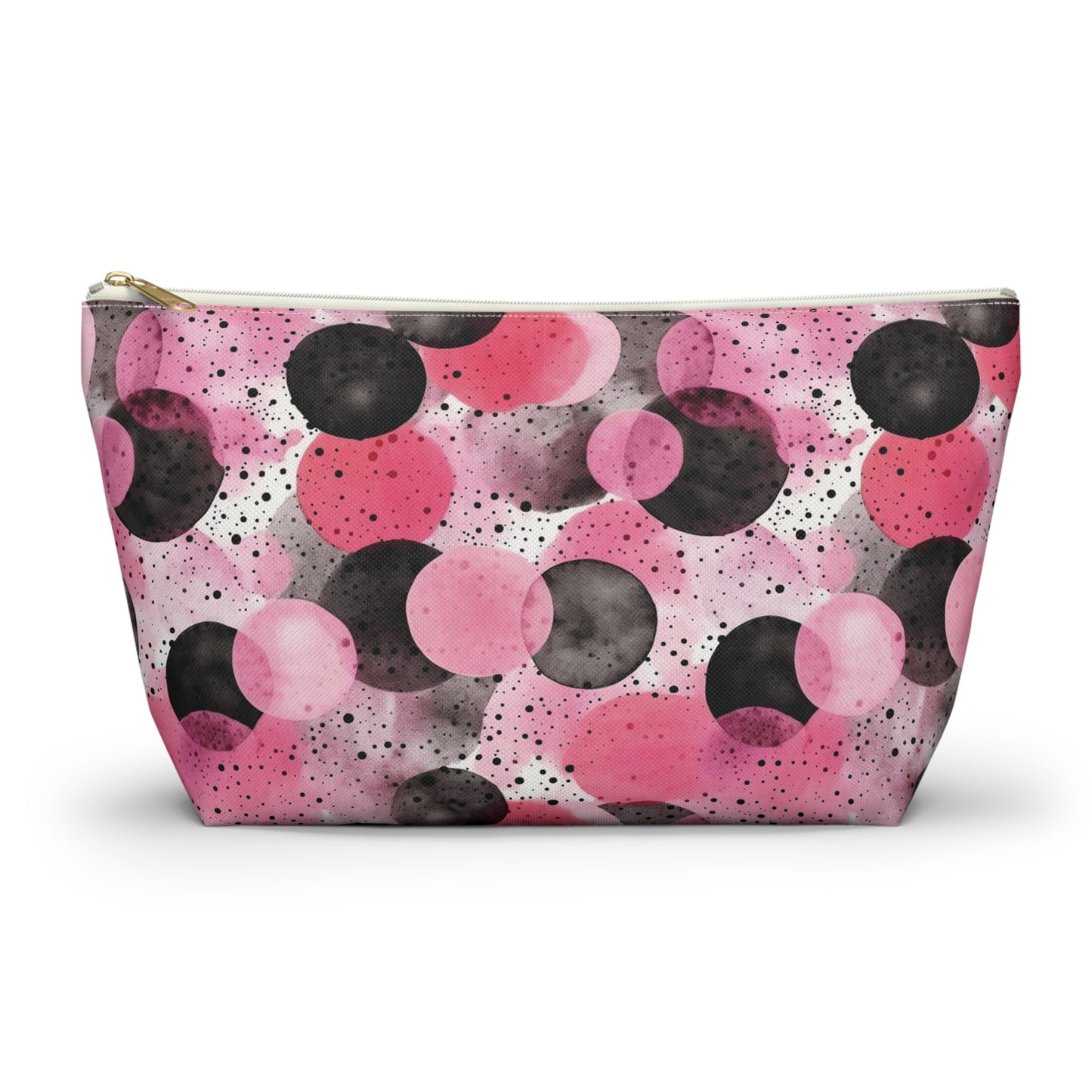 Pink Black Bubbles - Accessory Pouch