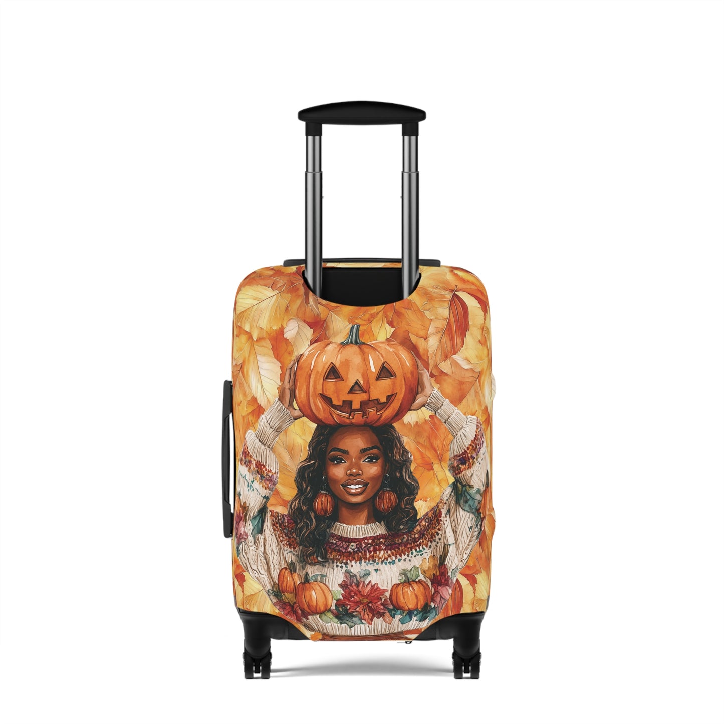 Black Women Pumpkin Harvest - Luggage Cover