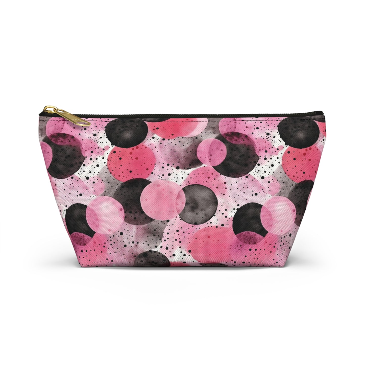 Pink Black Bubbles - Accessory Pouch