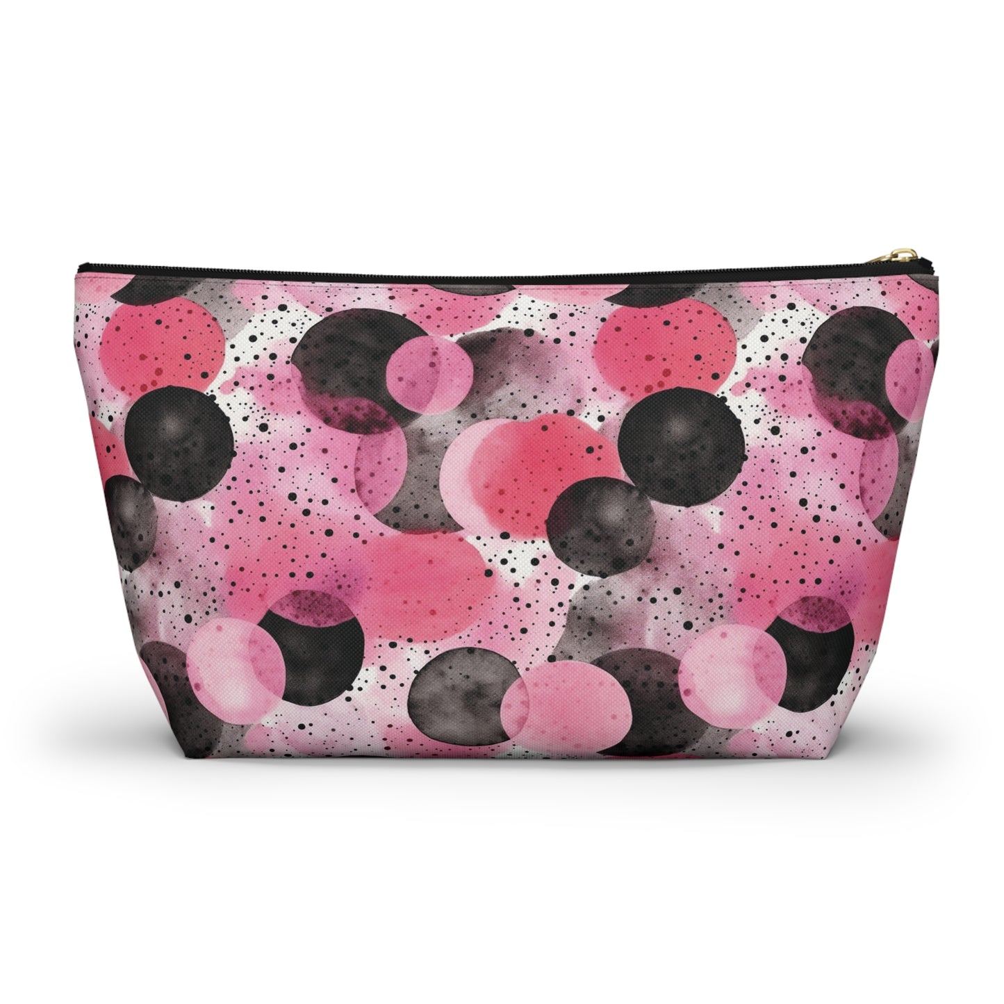 Pink Black Bubbles - Accessory Pouch