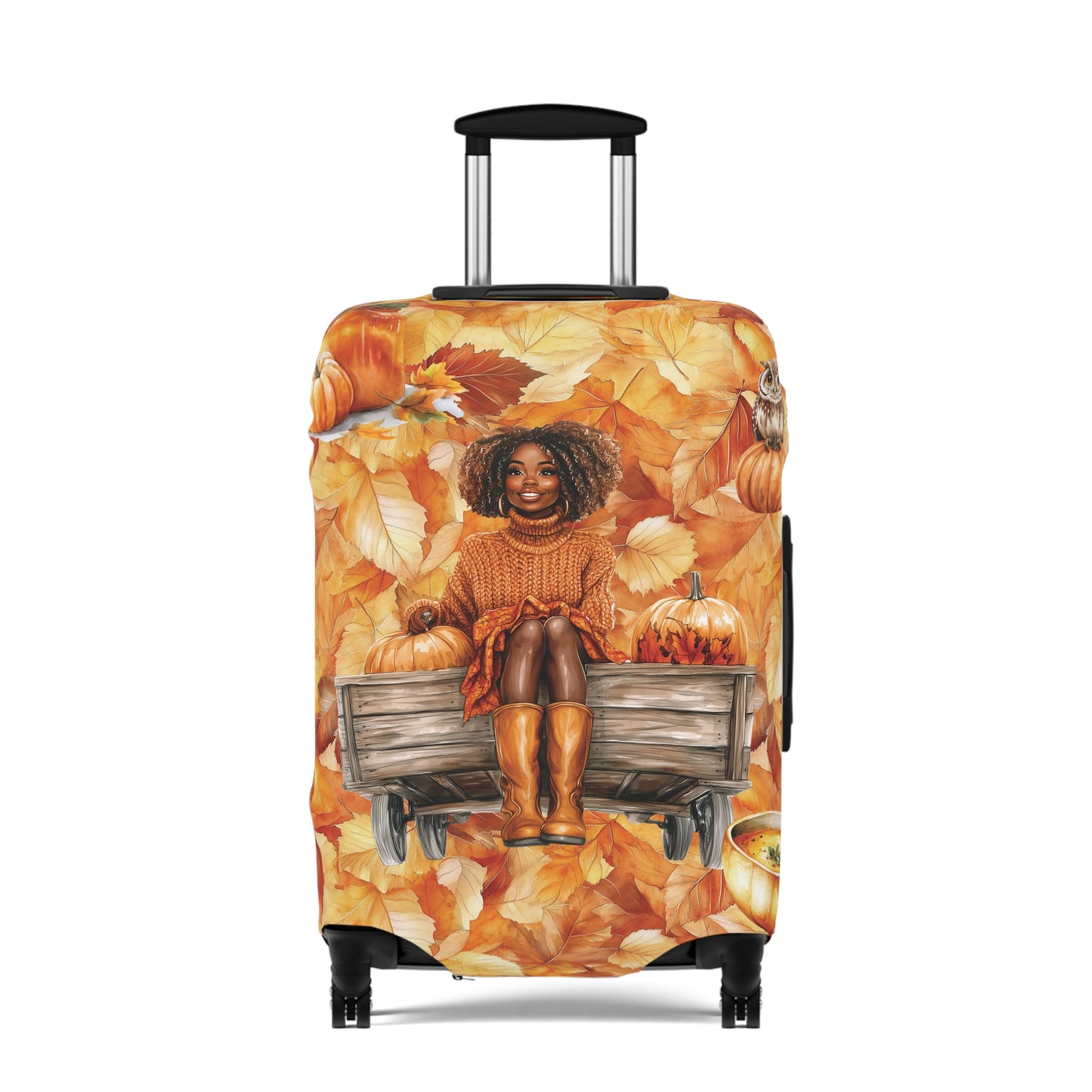 Black Women Pumpkin Harvest - Luggage Cover