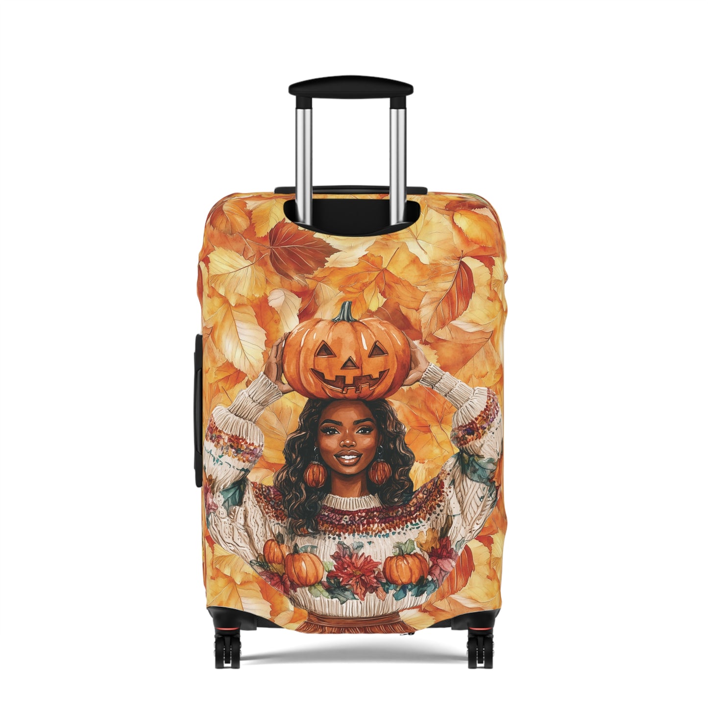 Black Women Pumpkin Harvest - Luggage Cover