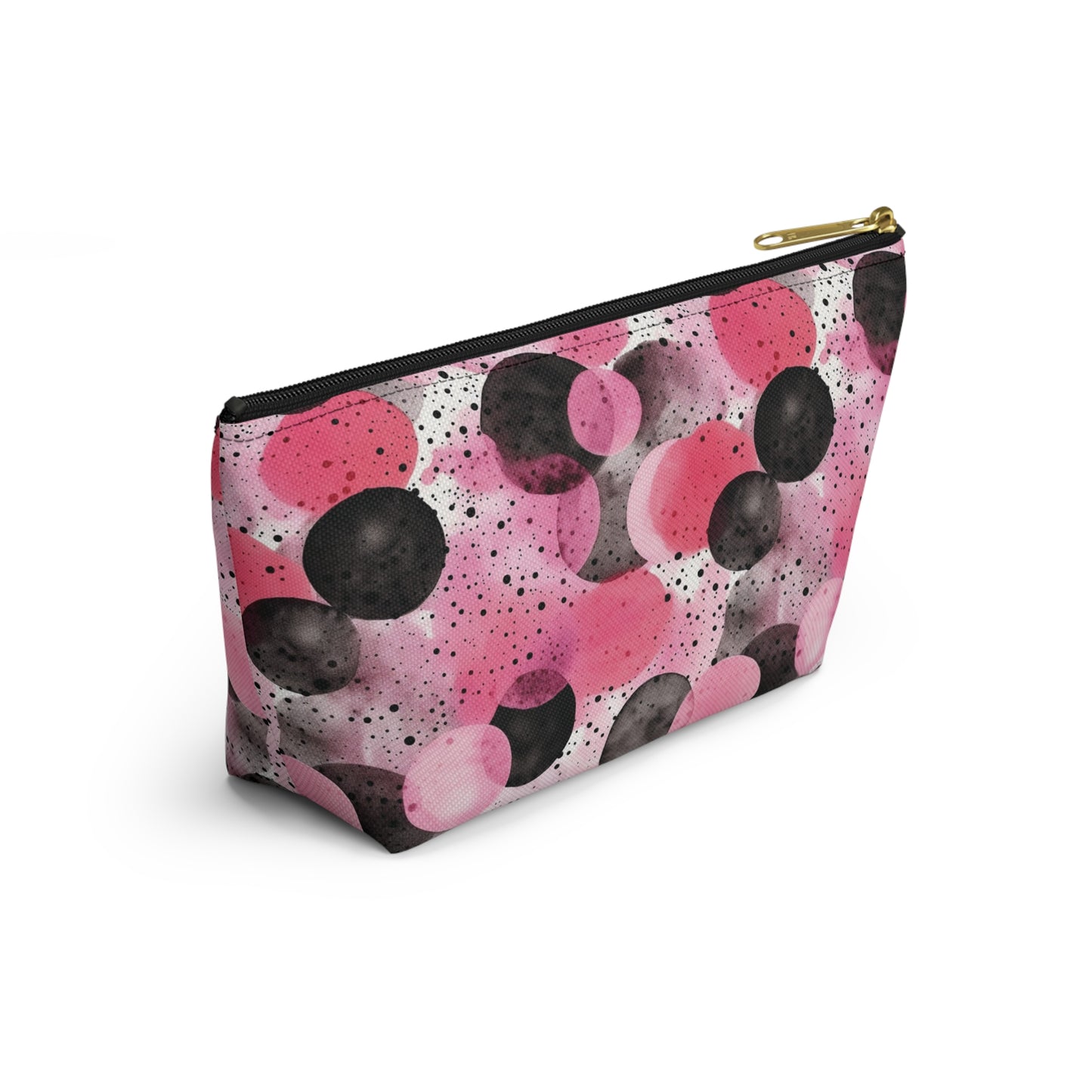 Pink Black Bubbles - Accessory Pouch