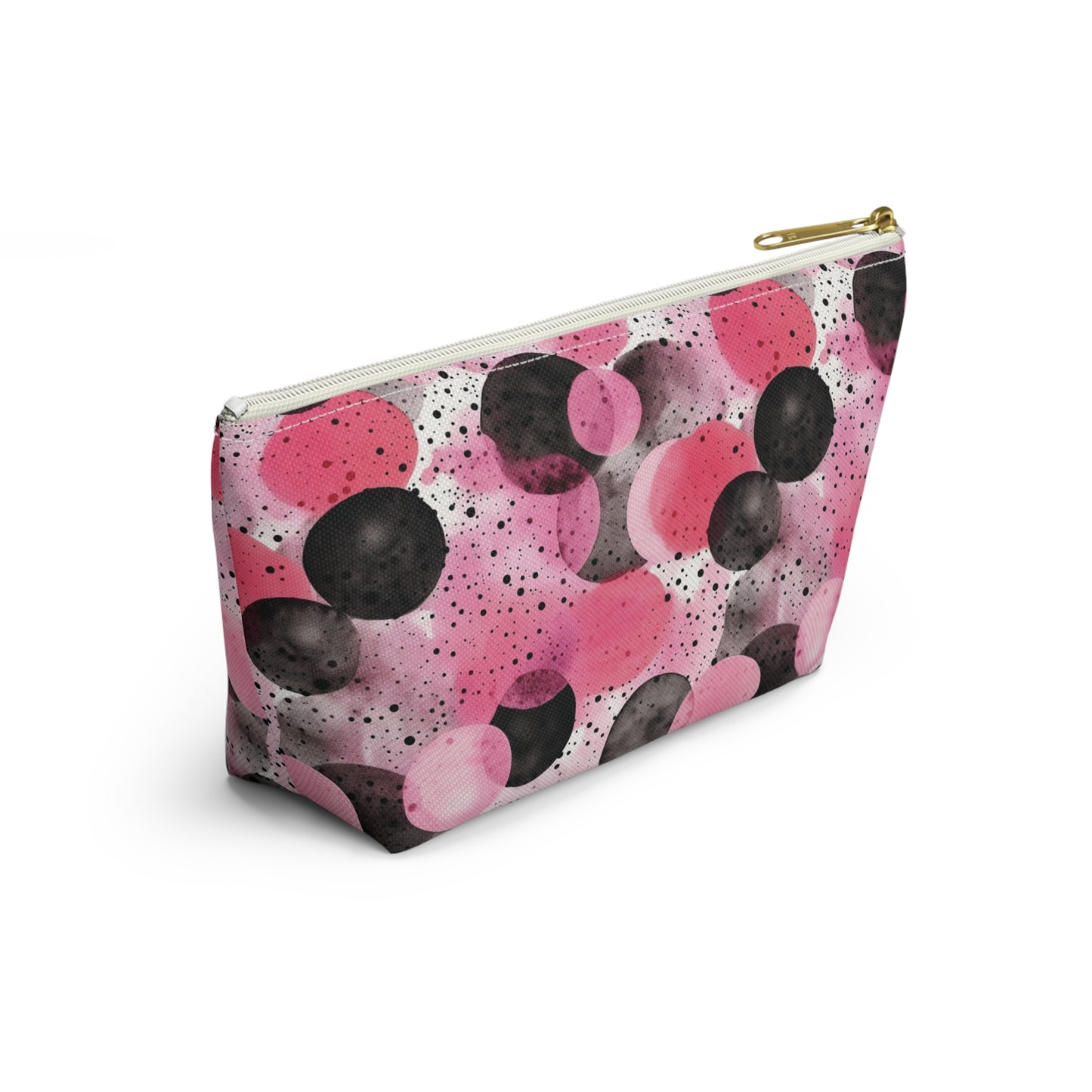 Pink Black Bubbles - Accessory Pouch