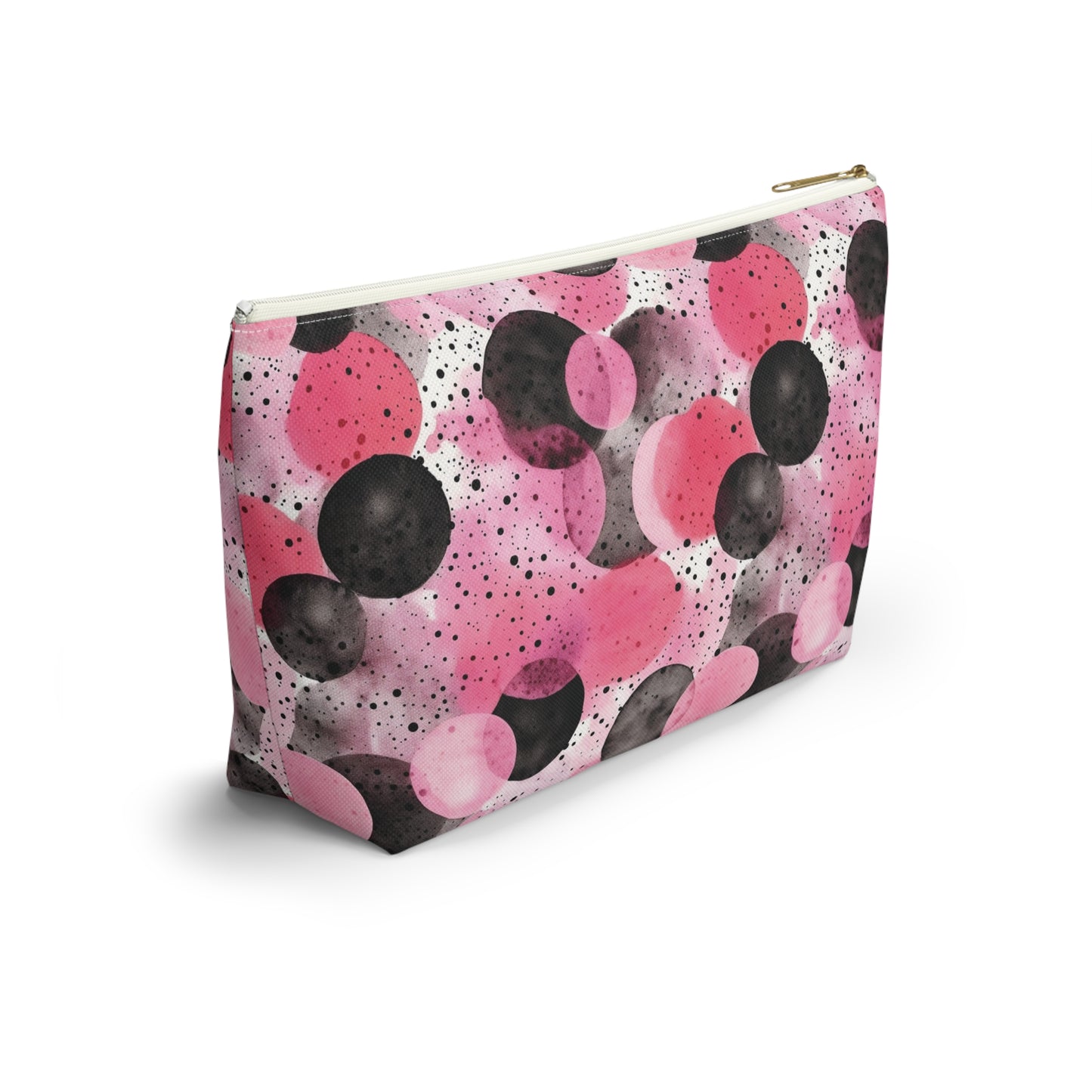 Pink Black Bubbles - Accessory Pouch