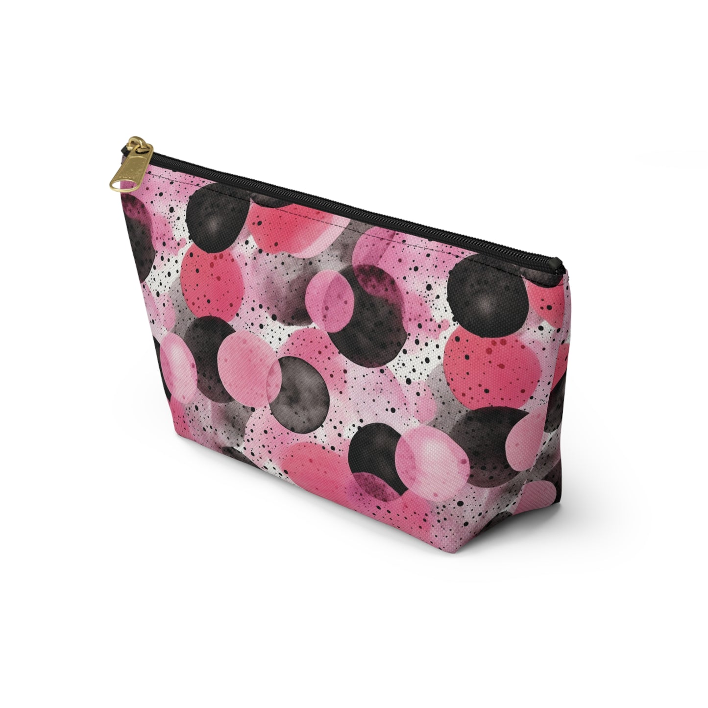 Pink Black Bubbles - Accessory Pouch