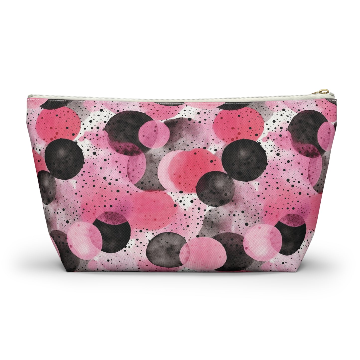 Pink Black Bubbles - Accessory Pouch