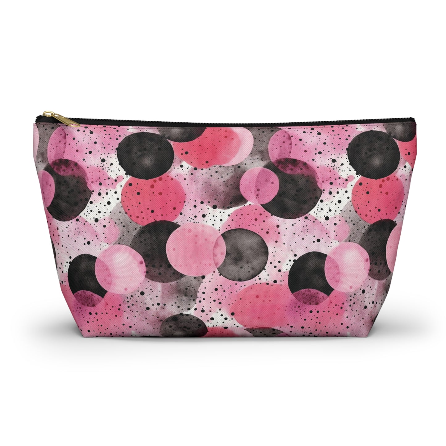 Pink Black Bubbles - Accessory Pouch