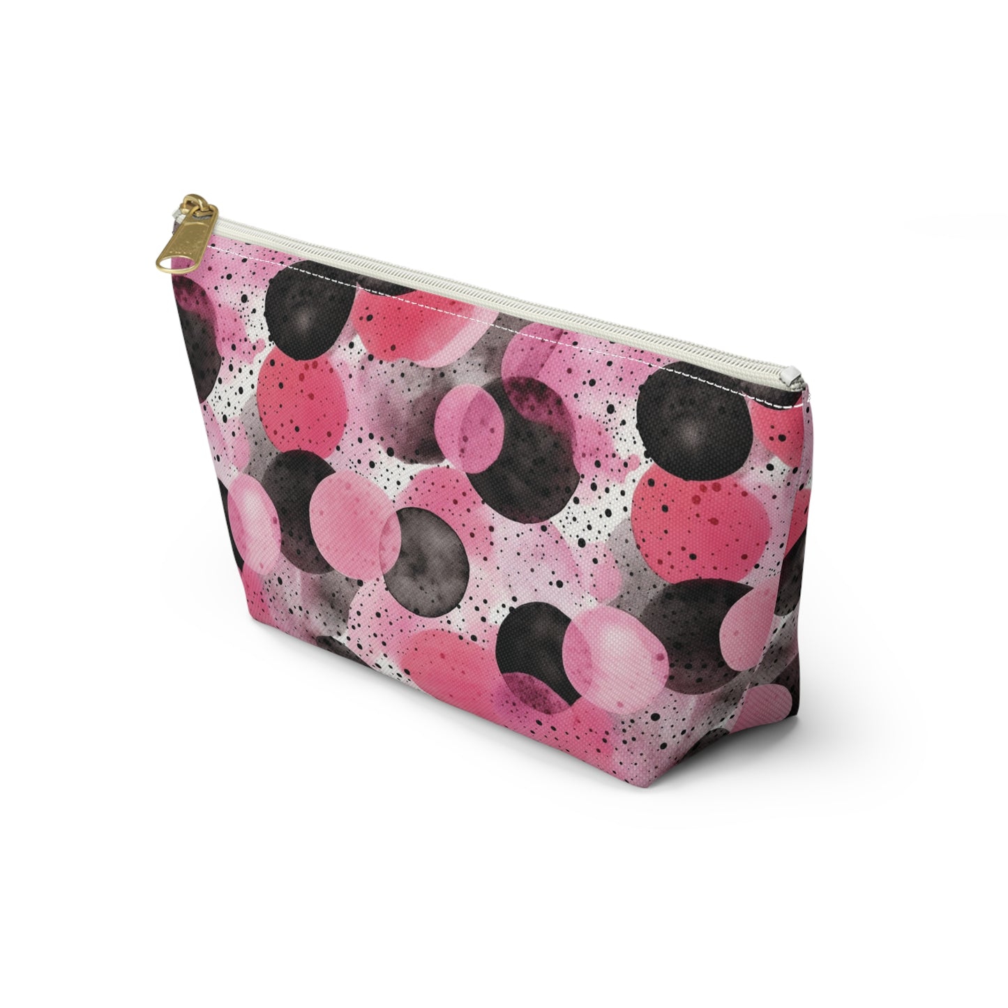 Pink Black Bubbles - Accessory Pouch