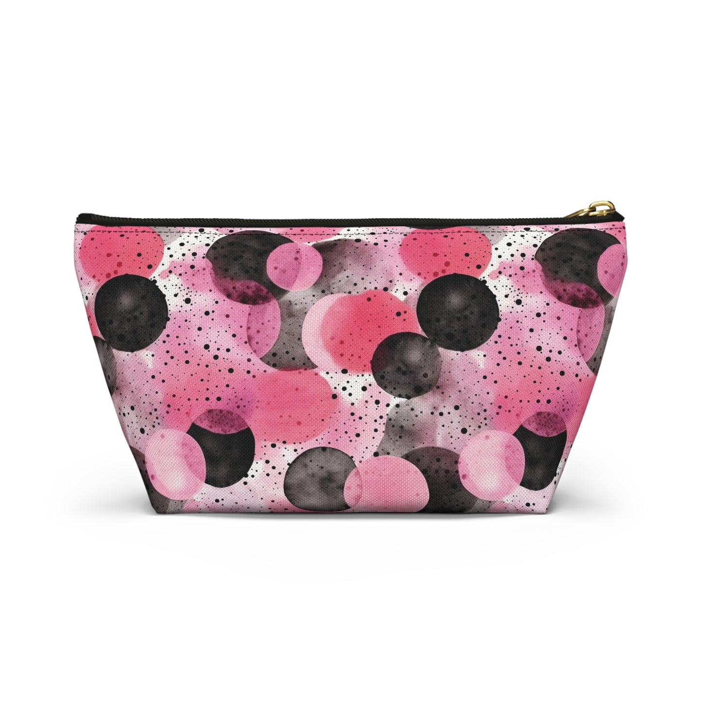 Pink Black Bubbles - Accessory Pouch